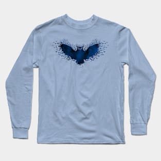 Fairy Tale Blue Owl with Trees and Birds Long Sleeve T-Shirt